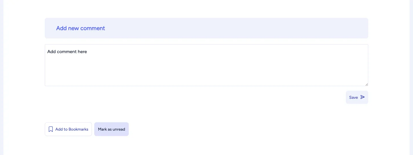 Same article footer after clicking, button now reads Mark as unread