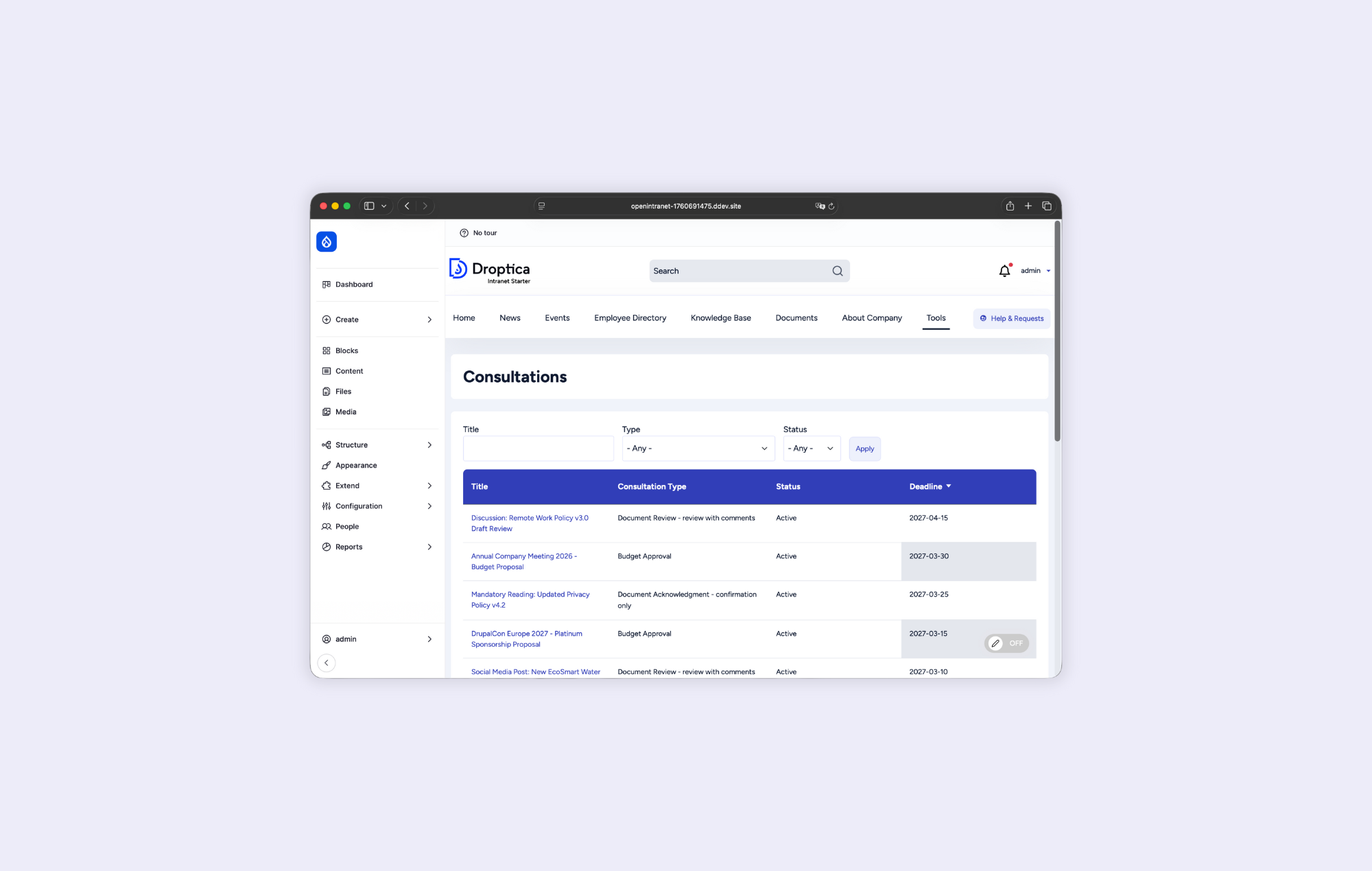 Consultation Process